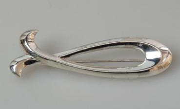 Schleifenbrosche aus 925er Sterlingsilber, Gewicht: 6,7g