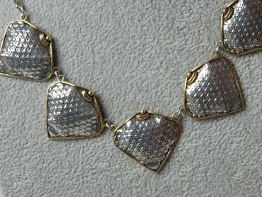 Element Halskette aus 925er Sterlingsilber, Länge 43,5 cm, Gewicht: 25,8g