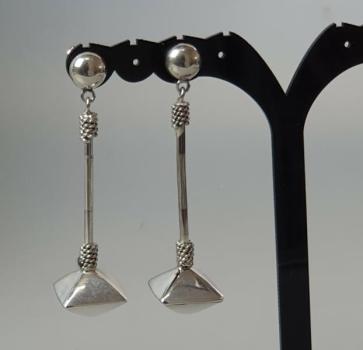 Ohrstecker -Pyramide-  aus 925er Sterlingsilber, Gewicht: 8,5g