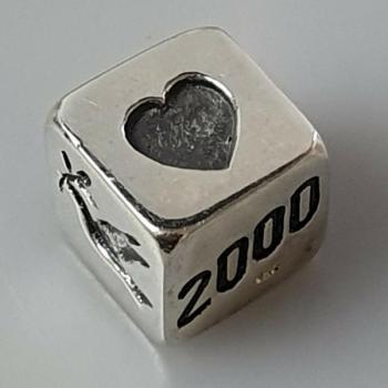 Würfel mit Symbolen aus 925er Sterlingsilber, Gewicht: 25,1g