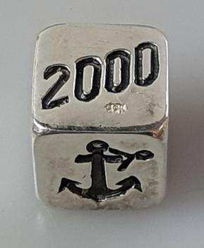 Würfel mit Symbolen aus 925er Sterlingsilber, Gewicht: 25,1g