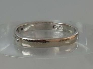 Preview: Diamantring aus 585er Weissgold mit 0.12 Karat, Größe 54, Gewicht: 2,3g