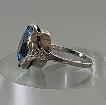 Preview: Vintage Topas Ring aus 925er Sterlingsilber, Größe 52, Gewicht: 4,7g