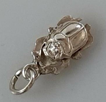 Skarabäus Anhänger aus 925er Sterlingsilber, Gewicht: 3,1g
