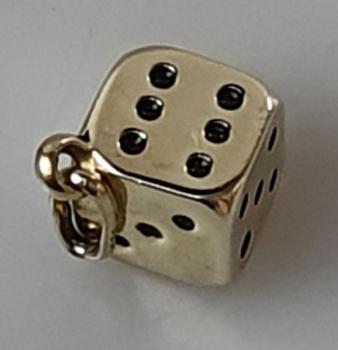 Würfel Anhänger aus 333er Gold, Gewicht: 1,1g