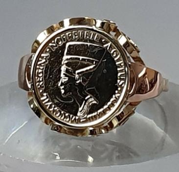 Ring "Nofretete" 333/585er Gold, Größe 62, Gewicht: 3,8g