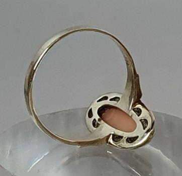 Preview: Ring mit Kamee 333 Gold, Größe 61, Gewicht: 2,9g