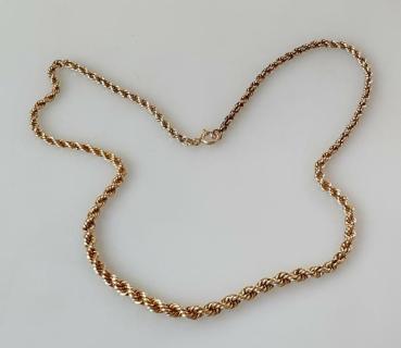 Preview: Kordelkettencollier aus 333er Gold, Länge 46,0 cm, Gewicht: 9,7g