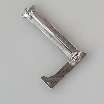 Buchstabenbrosche "L" aus 925er Sterlingsilber, Gewicht: 3,4g