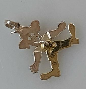 Kettenanhänger "Harlekin" aus 925er Sterlingsilber, Gewicht: 1,5g