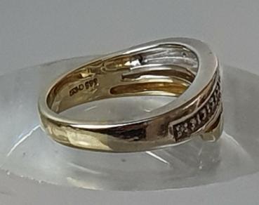 Preview: Diamantring mit 0.15 ct. aus 585er Gold, Größe 53, Gewicht: 5,0g