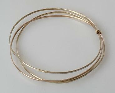 Preview: 3er Tricolor Armreif, 333er Gelb-Weiß-Rotgold, Gewicht: 7,0g
