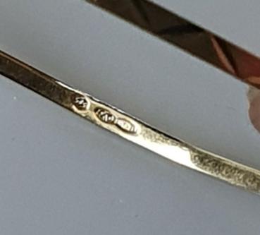 Preview: Armreif mit Muster, 585er Gelbgold, Gewicht: 5,2g