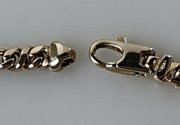 Panzerketten Armband aus 333er Gelbgold, Länge 19,5 cm, Gewicht: 10,6g