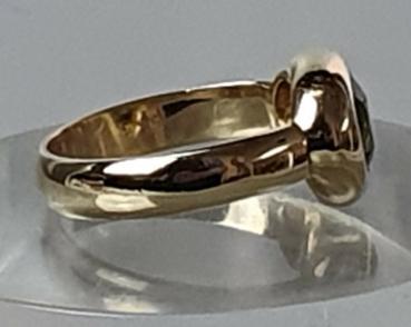 Smaragd- Diamantring, 585 Gold, Größe 55, Gewicht: 5,9g