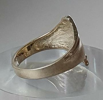 Preview: Vergoldeter Ring aus 925er Sterlingsilber, Größe 58, Gewicht: 3,5g