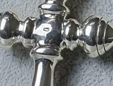 Ankerkette mit großem Kreuzanhänger aus 925er Sterlingsilber, Länge: 50,0 cm, Gewicht: 46,4g