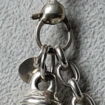 Ankerkette mit großem Kreuzanhänger aus 925er Sterlingsilber, Länge: 50,0 cm, Gewicht: 46,4g