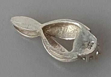 Kettenanhänger mit Zirkonia Schmuckstein, 835er Silber, Gewicht: 0,8g