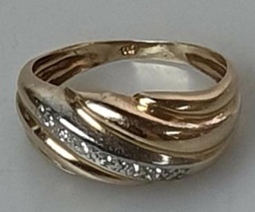 Diamantring aus 585er Gold, Größe 57, Gewicht: 3,2g