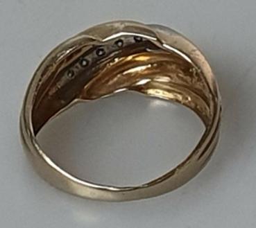 Preview: Diamantring aus 585er Gold, Größe 57, Gewicht: 3,2g