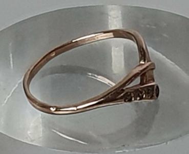 Preview: Schmucksteinring aus 585er Rotgold, Größe 53, Gewicht: 1,3g