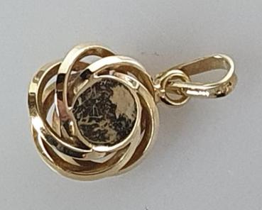 Perlen Kettenanhänger aus 585er Gold, Gewicht: 2,8g