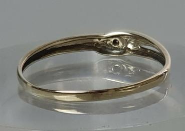 Preview: Feiner Ring mit kleinem Diamanten aus 333er Gold, Größe 59, Gewicht: 0,9g