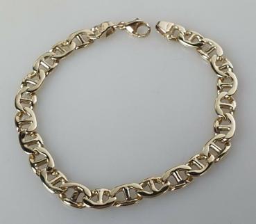 Doppelankerkettenarmband aus 333er Gold, Länge 20,0 cm, Gewicht: 13,6g