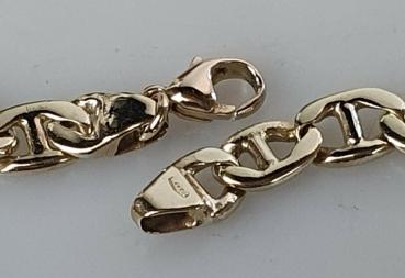 Preview: Doppelankerkettenarmband aus 333er Gold, Länge 20,0 cm, Gewicht: 13,6g