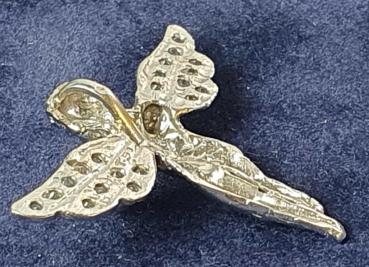 Preview: Engel Kettenanhänger mit Schmucksteinbesatz aus 750er Weißgold NP 2.500,- € mit Zertifikat