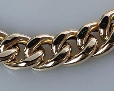 Breites Panzerketten Armband aus 585er Gold, Länge 22,5 cm, Gewicht: 35,2g
