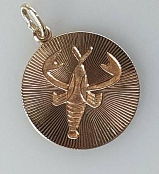 Sternzeichenanhänger Skorpion aus 333er Gold, Gewicht: 1,9g