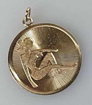 Sternzeichenanhänger Jungfrau aus 333er Gold, Gewicht: 1,8g