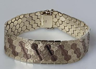 Wabenarmband mit schönem Muster 333er Gold, Länge 19,5 cm Gewicht: 29,9g