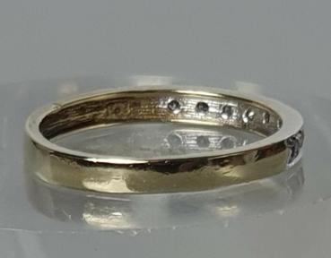 Preview: Memory Diamantring mit neun Diamanten aus 585er Gold, Größe 52, Gewicht: 1,9g