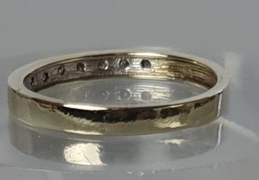Preview: Memory Diamantring mit neun Diamanten aus 585er Gold, Größe 52, Gewicht: 1,9g