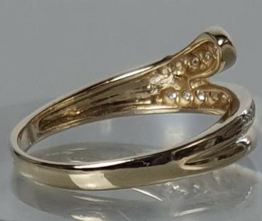 Preview: Schlangen Diamantring aus 585er Gold, Größe 56, Gewicht: 2,5g