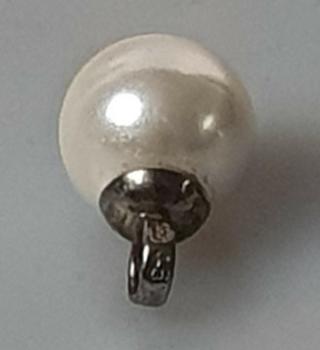 Kettenanhänger Perle 925er Sterlingsilber, Gewicht: 3,1g