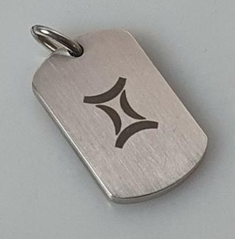 Dog Tag Anhänger -Sternzeichen Zwilling- von Christ aus Edelstahl