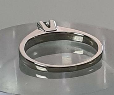 Preview: Diamantsoltitär mit 0.10 Karat aus 585er Weißgold, Größe 51, Gewicht: 2,7g