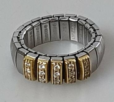 Nomination Edelstahl/Goldring mit Zugband