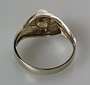 Perlenring aus 333er Gold, Größe 58, Gewicht: 3,0g