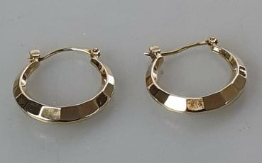 Creolen/Ohrringe aus 333er Gold, Gewicht: 1,3g