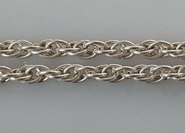 Preview: Lange Doppelanker Endloskette aus 925er Sterlingsilber, Länge: 90,0 cm, Gewicht: 51,5g