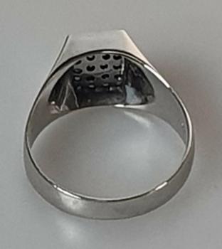 Preview: Diamant- Saphir Weißgoldring 750er Gold, Größe 59, Gewicht: 4,3g
