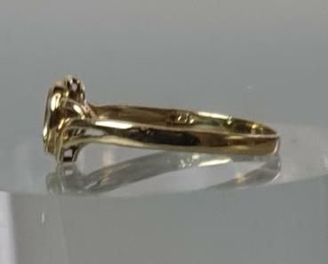 Preview: Edelsteinring mit Smaragd aus 750er Gold, Größe 57, Gewicht: 1,8g