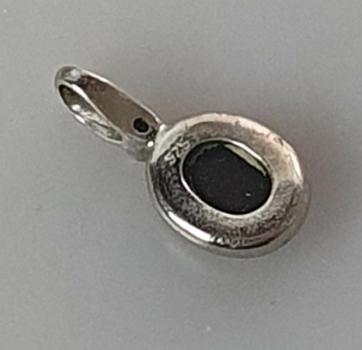 Preview: Opal Schmuckstein Kettenanhänger, 925er Sterlingsilber, Gewicht: 1,3g Mod.1