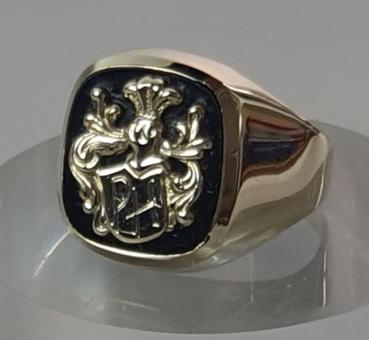 Wappen Goldring, 333er Gold, Größe 58, Gewicht: 5,8g