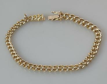 Panzerkettenarmband aus 750er Gold, Länge 20,0 cm Gewicht: 26,1g